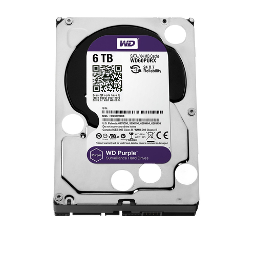 2-Power WD60PURX sisemine kõvaketas 6 TB 5400 RPM 64 MB 3.5 Jada ATA