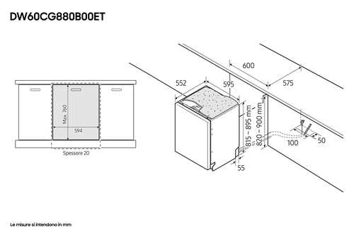 Samsung DW60CG880B00ET dishwasher Fully built-in 14 place settings – image 4