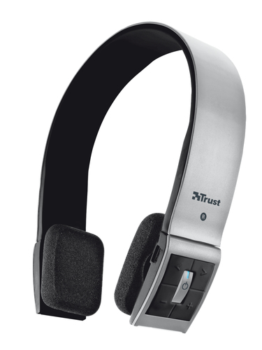 Trust 18214 headphones/headset Wireless Head-band Calls/Music USB Type-A Bluetooth Silver