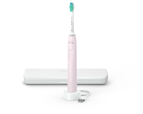 Philips 3100 series HX3673/11 Sonic electric toothbrush with case - pink – image 2