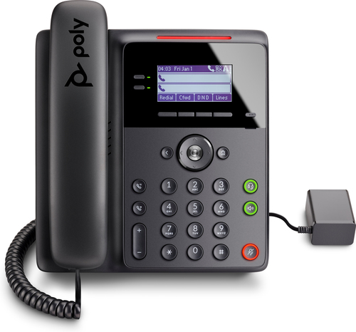 NEW POLY EDGE B10 IP PHONE WITH POWER SUPPLY US LIMITED 2-YEAR WARRANTY