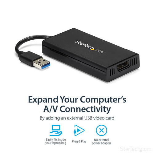 StarTech.com USB 3.0 to DisplayPort Adapter - DisplayLink Certified - 4K 30Hz USB / DisplayPort adapter 9m – billede 7