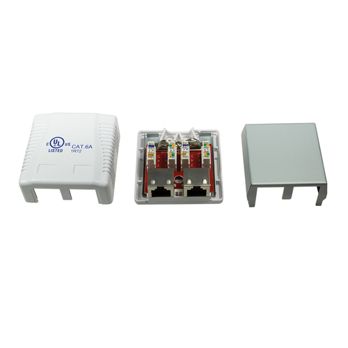LogiLink NP0074 2 x RJ-45 Wit wandcontactdoos, afbeelding 3