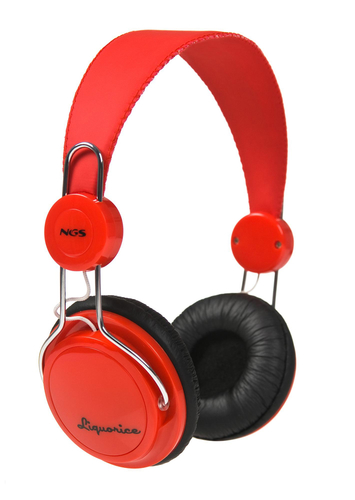 NGS Liquorice Headphones Wired Black, Red