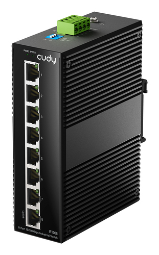 Cudy IF1008 network switch Unmanaged Fast Ethernet (10/100) Black