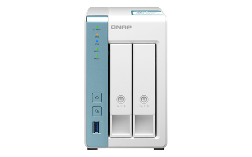 TS-231K-US NAS QNAP TS-231K-US PROCESADOR ALPINE AL214 / MEMORIA RAM 1GB / 2 BAHIAS FRONTALES SATA 35 PULGADAS y 25 PULGADAS / 2 PUERTOS RJ45 1GbE / MONTAJE EN ESCRITORIO / APLICACIONES DE USO PERSONAL PARA COMPARTIR Y RESPALDAR DATOS EN LA NUBE