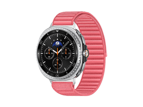 Samsung Galaxy Watch 8 Classic, Bluetooth, 46mm, Hybrid Band, Black + Fabric Band, Red, S/M