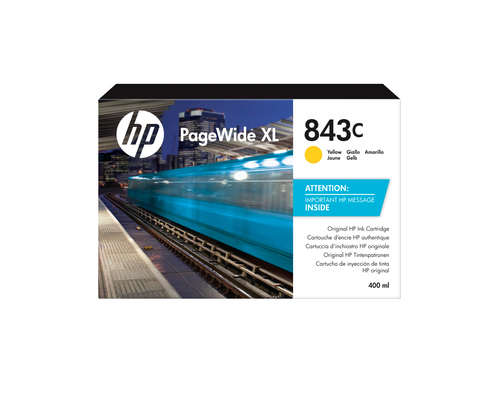 HP 843C 400-ml Yellow PageWide XL Ink Cartridge