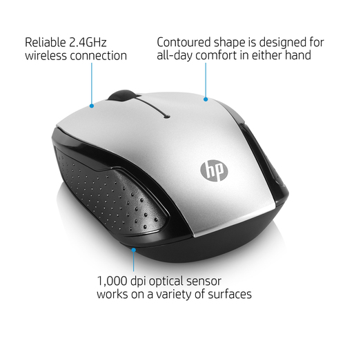 HP X6W31AA#Abb Wireless Mouse Optical Black 3 Buttons 1000 dpi - image 6
