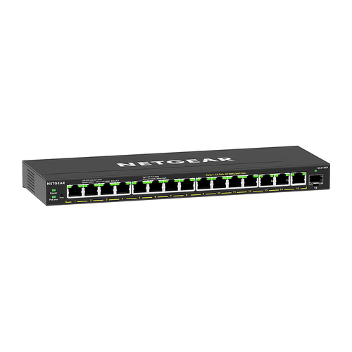 NETGEAR GS316EP Управляемый Gigabit Ethernet (10/100/1000) Питание по Ethernet (PoE) Черный