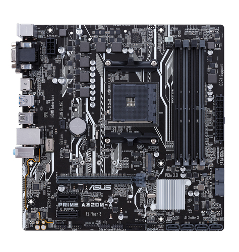 ASUS PRIME A320M-A emaplaat AMD A320 Pesa AM4 Mikro ATX