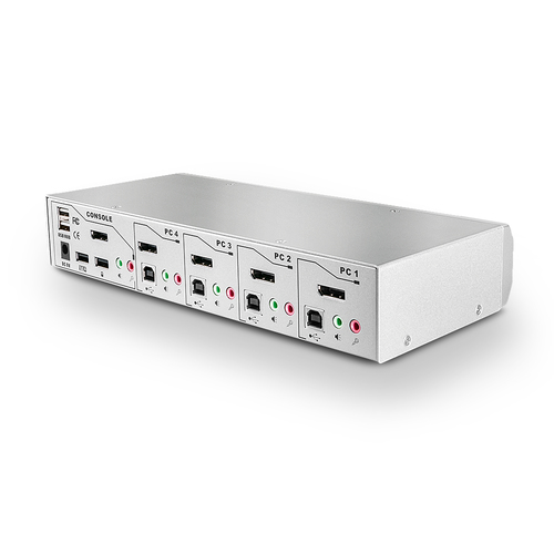 Lindy KVM Switch Pro DisplayPort USB 2.0 Audio - KVM  audio  USB switch, afbeelding 2