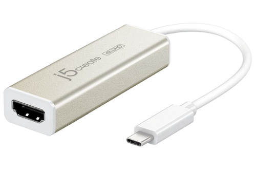 j5create JCA153 USB grafiskais adapteris 3840 x 2160 pikseļi Alumīnijs, Balts