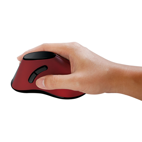 Logilink muis Ergonomisch Vertical 5 toetsen 1000dpi rot, afbeelding 5