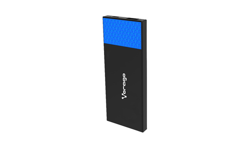 Power Bank VORAGO  PB-200, Negro, Azul, 3800 mAh PB-200-BL PB-200-BL EAN 7502266675419UPC  - PB-200-BL