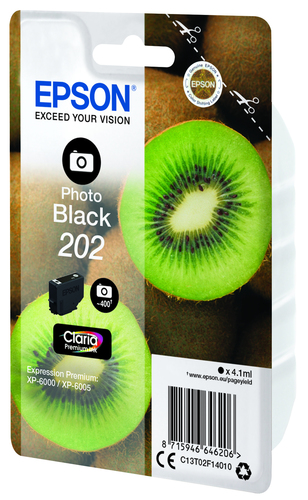 Epson 202 Premium Ink Claria Kiwi Photo Black C13T02F14010 - image 3