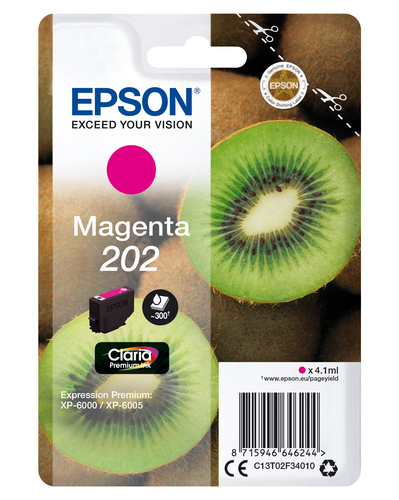 Epson 202 Kiwi Magenta Standard Capacity Ink Cartridge 4ml - C13T02F34010