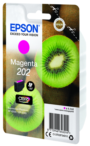 Epson 202 Premium Ink Claria Kiwi Magenta C13T02F34010 - image 3
