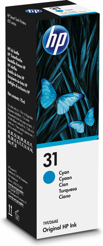 HP 31 Cyan Standard Capacity Ink Bottle - 1VU26AE