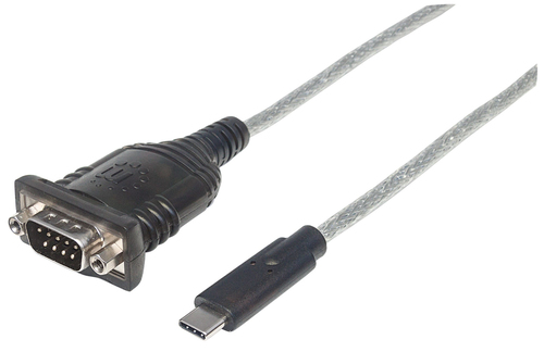 Manhattan USB-C to Serial Converter, Male to Male, USB-C to