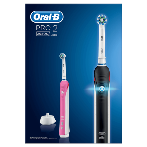 last vruchten Verdorie Specs Oral-B PRO 2 2950N CrossAction Adult Rotating-oscillating toothbrush  Pink, Black Electric Toothbrushes (80301044)