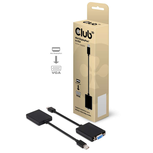 CLUB3D Mini DisplayPort to VGA Active Adapter