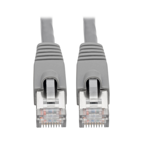 N262-003-GY Cable de conexión de red STP blindado Snagless Tripp Lite Cat6a con certificación 10G, PoE, gris RJ45 M / M 3 pies 3 &#39;