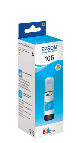 Epson 106 Ink Bottle EcoTank Cyan C13T00R240 - image 2
