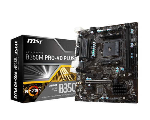 MSI B350M PRO-VD PLUS AMD B350 Pesa AM4 Mikro ATX