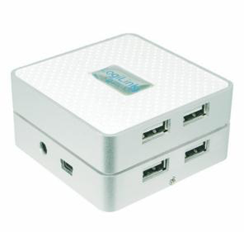 LogiLink UA0113 interface hub 480 Mbit/s White
