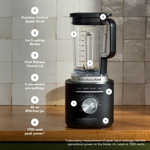 KitchenAid Pure Power Matte Black K200 Blender - image 3