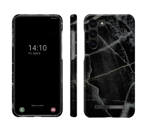 iDeal of Sweden Printed Case Galaxy S23 Black Thunder Marble – image 3