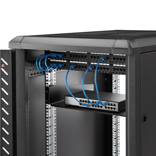 StarTech.com 2U Server Rack Mount Shelf - 15.7in Deep Steel Universal Cantilever Tray for 19 Network & AV Equipment Rack/ Cabinet - 44lbs (CABSHELF) Rackhylde – billede 3