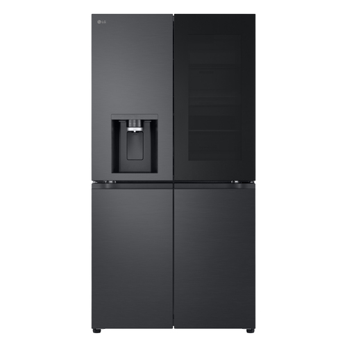 LG InstaView™ GMK960EV2E Total No Frost American Fridge Freezer - Essence Black Steel - E Rated, Essence Black Steel - image 1