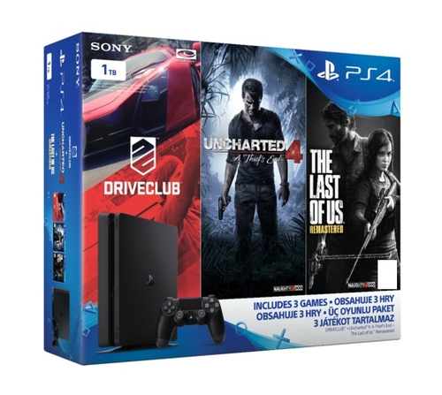 Sony Interactive Entertainment PlayStation 1TB + Uncharted 4 + DriveClub + The Last of Us