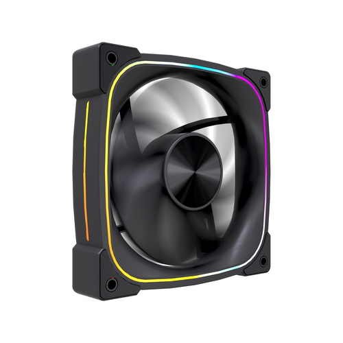 VIDA Stealth 120mm ARGB PWM Case Fan, Hydraulic Bearing, Outer Ring Lighting, 600-1500 RPM, Black – image 2
