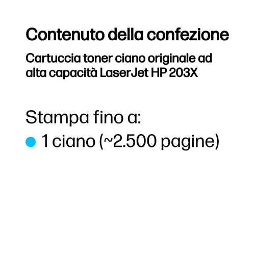 HP 203X – Toner ciano originale