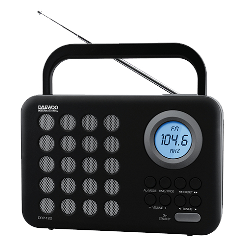 Daewoo DBF139 radio Portable Digital Black, Grey