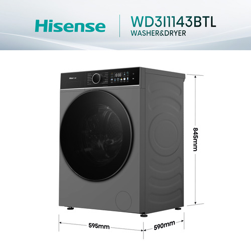 Hisense WD3I1143BTL washer dryer Freestanding Front-load White – image 7