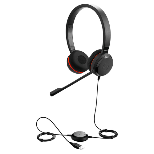 Jabra EVOLVE 20SE MS Stereo Wired Over-the-head Stereo Headset - Binaural - Supra-aural - 32 Ohm - 150 Hz to 7 kHz - 95 cm