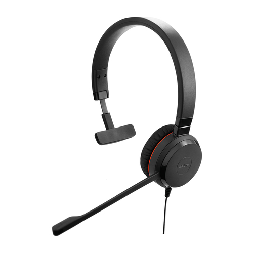 Jabra EVOLVE 20SE UC Mono Wired Over-the-head Mono Headset - Monaural - Supra-aural - 32 Ohm - 150 Hz to 7 kHz - 95 cm Cab