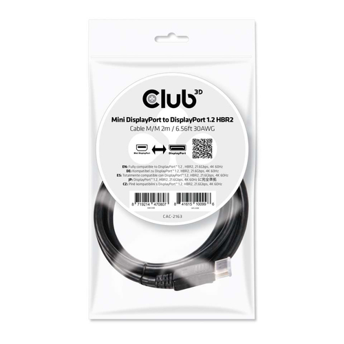 Club 3D Mini DisplayPort - DisplayPort 1.2 kabel, afbeelding 2