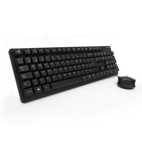 Kit Teclado y Mouse VORAGO KM-106 105 teclas, Negro, 1000 DPI   Km-106  Km-106 EAN 7502266676133UPC  - KM-106