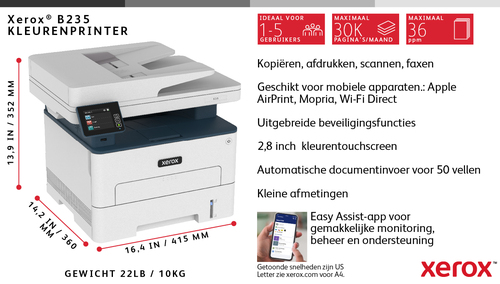 Xerox B235 - Multifunctionele printer, afbeelding 7