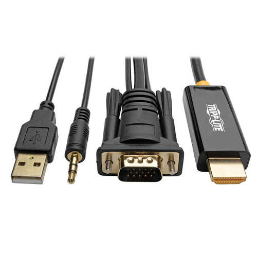 CABLE ADAPTADOR VGA AUDIO HDMI  ENERGIA USB 1920 X 1080 183M - P116-006-HDMI-A