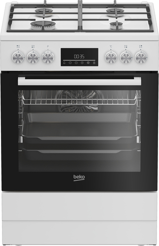 Beko FBM62330GWDTN Freestanding cooker Electric Gas Black, White