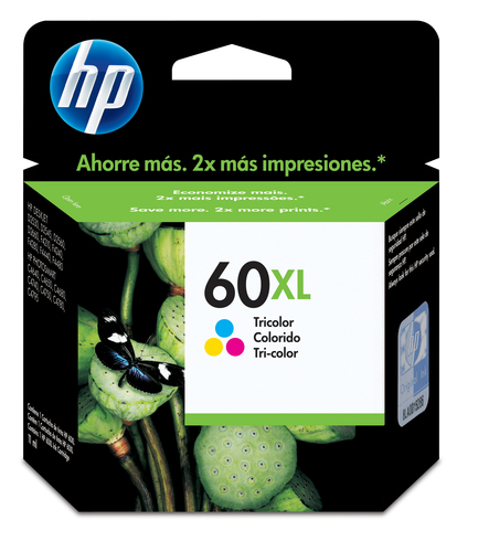 CC644WL CARTUCHO TINTA ORIGINAL HP 60XL TRICOLOR CC644WL