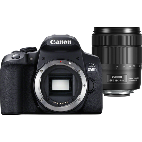 Canon EOS 850D + EF-S 18-135mm f/3.5-5.6 IS USM Однообъективный зеркальный фотоаппарат с объективом 24,1 MP CMOS 6000 x 4000 пикселей Черный