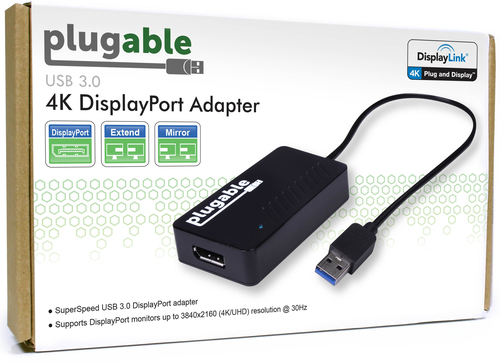 Plugable Technologies USB 3.0 to DisplayPort 4K DisplayLink Video Graphics Adapter for Multiple Monitors up to – image 3