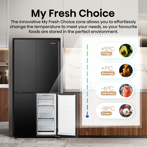 Hisense RQ5P470SAFD side-by-side refrigerator Freestanding – image 7